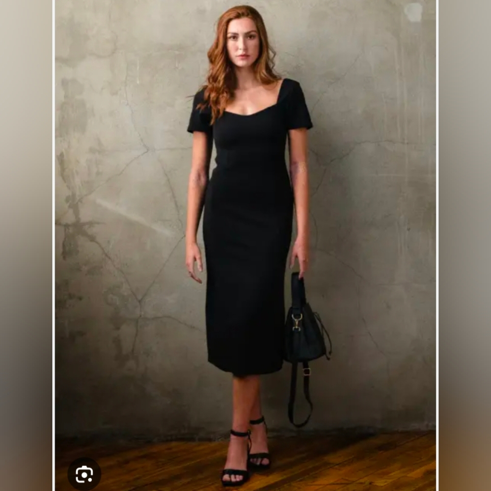 Able Classic Black Midi Dress